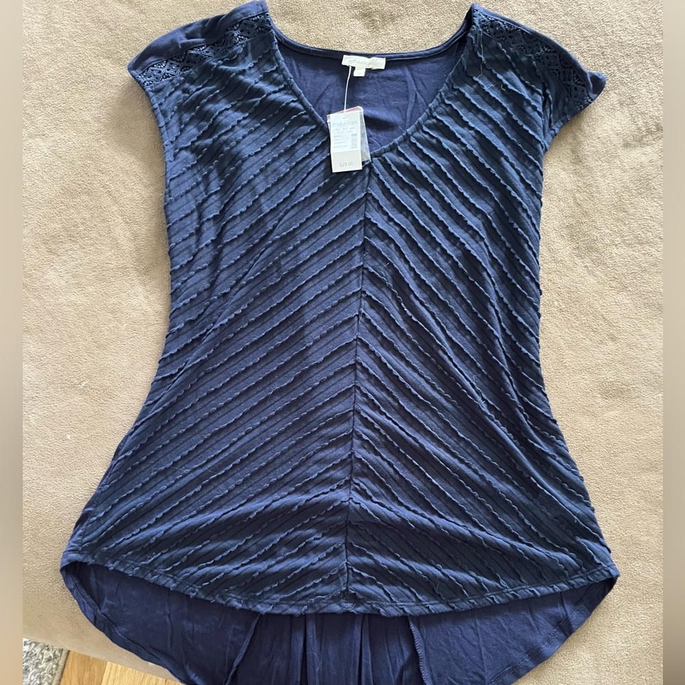 Maurices Navy Blue Textured Top
